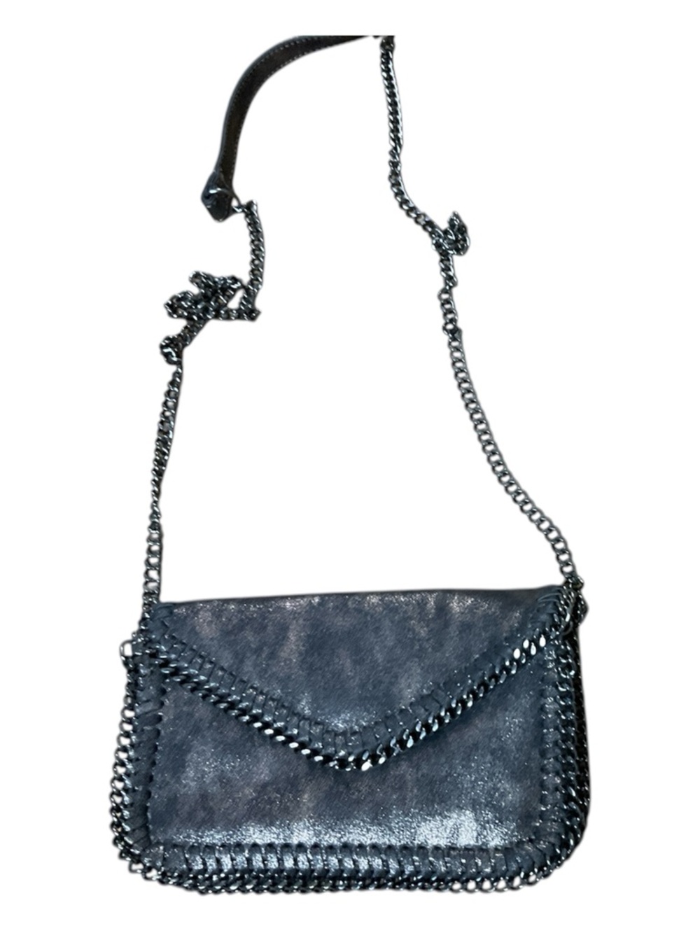 Sondra Roberts Black Chain-Trim Envelope Crossbody